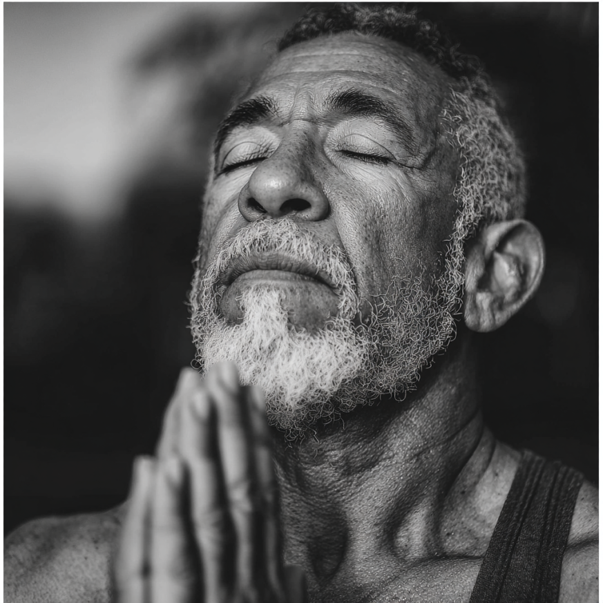 Adultos mayores disfrutando sesión de yoga